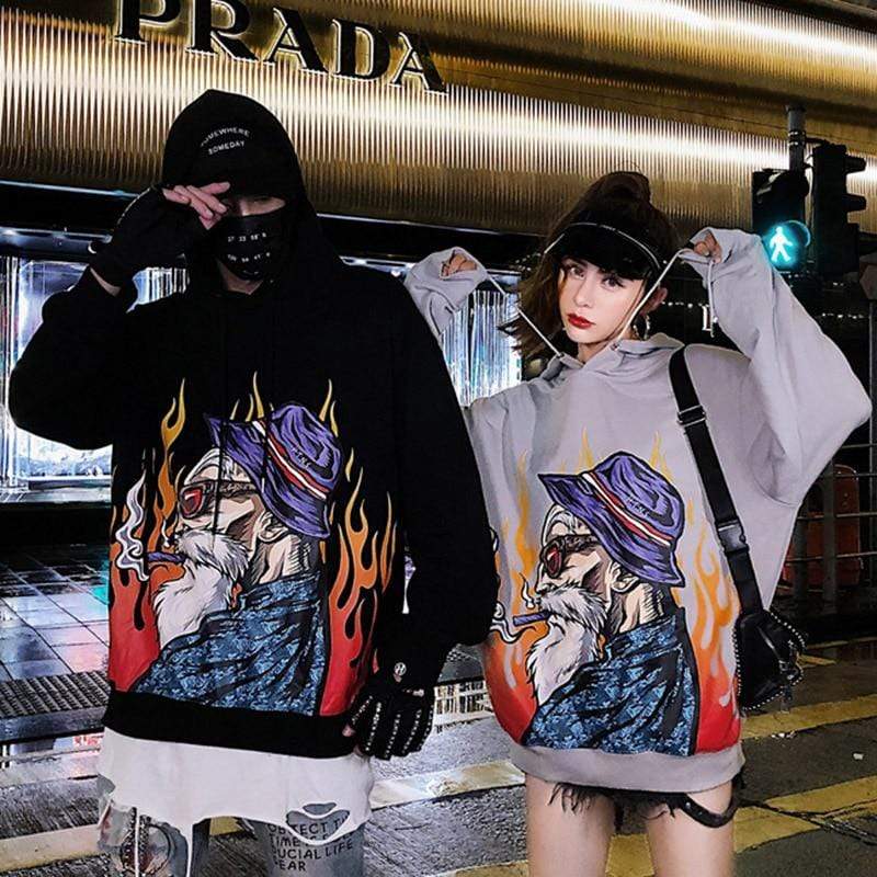 Japanese Hoodie (Printed) <br/> Rōjin - 老人