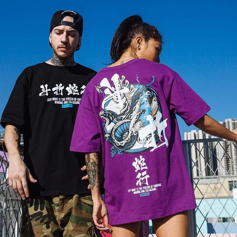 Japanese T-Shirt (Printed) <br/> Hebi - ヘビ