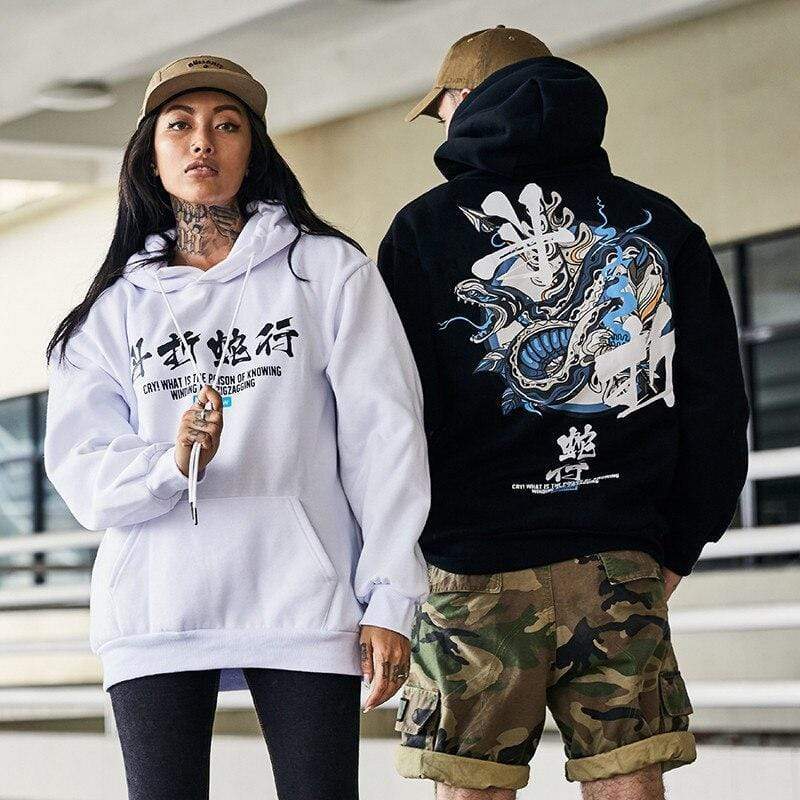 Japanese Hoodie (Printed) <br/> Hebi - 蛇