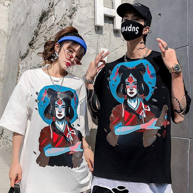 Japanese T-Shirt (Printed) <br/> Geisha - 芸者