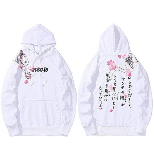 Japanese Cat Hoodie | SparkX Harajuku