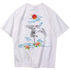 Japanese T-Shirt (Embroidered) <br/> Tsuru Tori - 鶴鳥