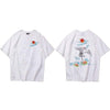 Japanese T-Shirt (Embroidered) <br/> Tsuru Tori - 鶴鳥