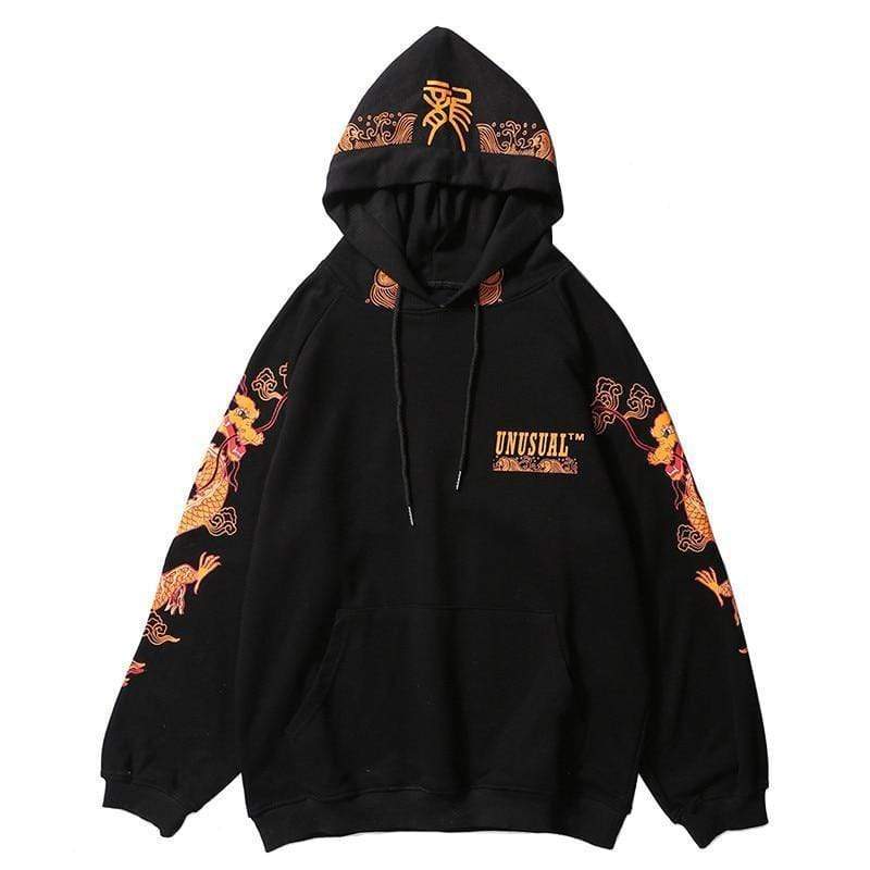 Japanese Dragon Hoodie SparkX Harajuku