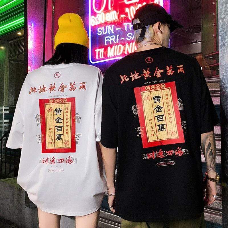 Shirts, Chinese Letter Baseball Jersey