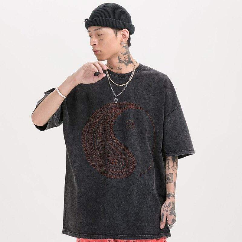 Japanese T-Shirt (Embroidered) <br/> Onmyō - 陰陽